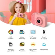 myFirst Camera 10 - Kids Digital Mini Camera, 5MP, 1080P Video, 4GB Micro SD Card, Tripod Screw, Durable Soft Design - Pink