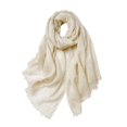 thumbnail image 3 of Lumtrix Vintage Scarf Fringed Edges Lightweight Breathable Wrap Sheer Daily Outdoor Shawls Beige One Size, 3 of 6