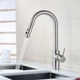 thumbnail image 2 of Luxier KTS21 Single Handle Pull Down Sprayer Kitchen Faucet Brushed Nickel, 2 of 5