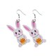 thumbnail image 1 of Fiudx Liquidación De Joyas Pendientes De Piel Sintética De Pascua Para Mujer Con forma De Lágrima Y Ligeros, 1 of 5