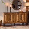 thumbnail image 3 of 60" Buffet Sideboard Cabinet with Storage,Adjustable Shelves Console Table,Large Credenza with 4 Doors,Wood Mid Century Modern Sideboard for Kitchen and Living Room, 3 of 8
