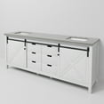 thumbnail image 6 of Marsyas 84 in W x 22 in D White Double Bath Vanity and Grey Quartz Countertop, 6 of 10