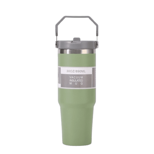 Termo Gran Capacidad 890ml con Tapa Hermética, Mango Ergonomico y Popote