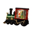thumbnail image 3 of Adorno navideño, colección de decoración de estatua de tren iluminada, decoración de tren de Navidad Vintage, globo de nieve para sala de estar, escritorio Chico rojo, 3 of 8