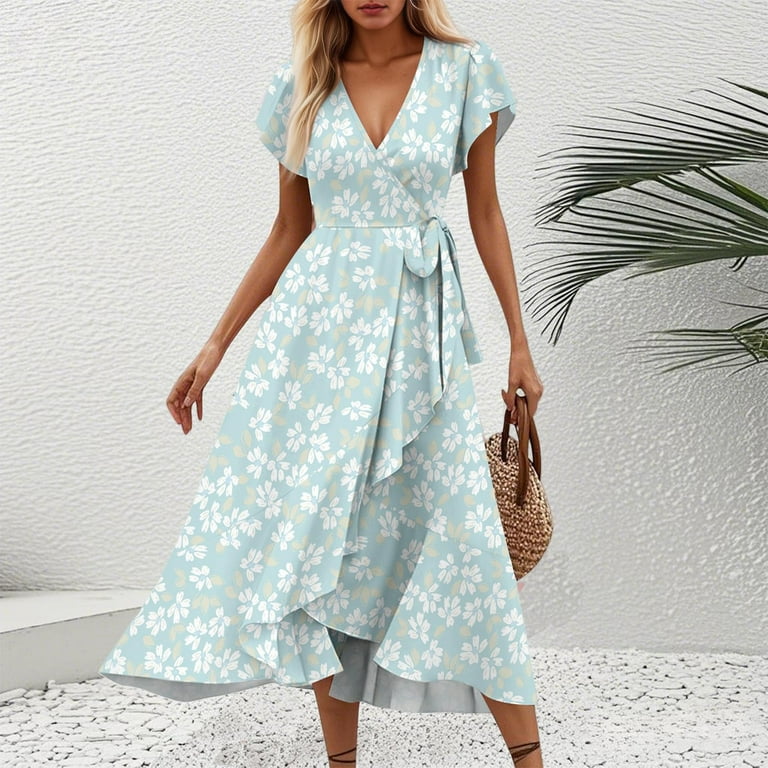 emerald green dress with lace sleeves Green Embroidered Flutter Sleeve A Line Dress main image 0