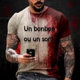 thumbnail image 2 of VBARHMQRT T-shirts pour Hommes Thème Imprimé France Décontracté Col Rond Graphique Grande Taille Chemise Imprimée Couleur Unie Manches Courtes Beige, 2 of 6