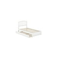 thumbnail image 2 of Twin Platform Bed with Trundle - White Mission Style Bed Frame & USB Charger, 2 of 10