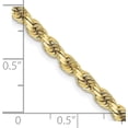 thumbnail image 4 of Solid 10k Yellow Gold 4mm Diamond-cut Rope Chain - 26", 4 of 8