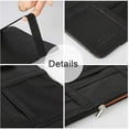 thumbnail image 3 of Car Sun Visor Organizer Auto Interior Accessories Storage Pocket Pouch PU Leather Cards Receipts Pouch With Zip-Black, 3 of 9
