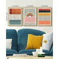 thumbnail image 4 of SHENIFY Boho Abstract Wall Art Mid-Century Color Block Shape Illustrations Modern Minimalist Painting Decorative Artwork 11x14in3pcs Natural Framed, 4 of 5