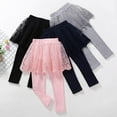 thumbnail image 5 of Little Girls Princess Skirt-Pants Footless Leggings Lace Ruffle Tutu Pantskirt Fake Two-piece Leggings Spring Autumn Casual Trousers for 1-6T Toddlers Girl, 5 of 9