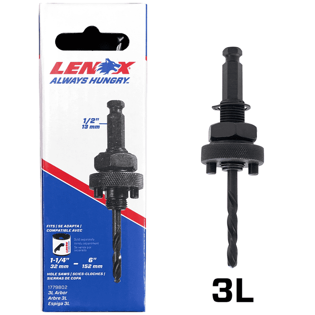 Arbor para Broquero Sierra Copa 3L LENOXde 1/2 Pulgadas