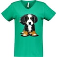thumbnail image 3 of Inktastic Bernese Mountain Dog Women's V-Neck T-Shirt, 3 of 5
