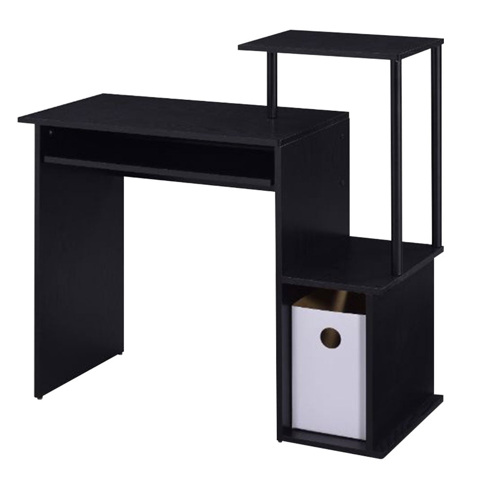 Computer Desk Wood Board Study Table with Storage Compartment & Shelf