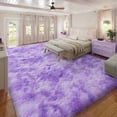 thumbnail image 2 of Janvonne Area Rugs for Living Room,8x10ft Soft Non Skid Easy-care Shaggy Carpets for Bedroom, Dorms,Children's Room,Home Decor Aesthetics,Tie-Dye Starry Purple, 2 of 8