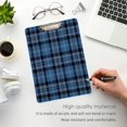 thumbnail image 4 of FMSHPON Blue Black Tartan Plaid Scottish Clipboard Hardboard Wood Nursing Clip Board and Pull for Standard A4 Letter 13x9 inches, 4 of 7