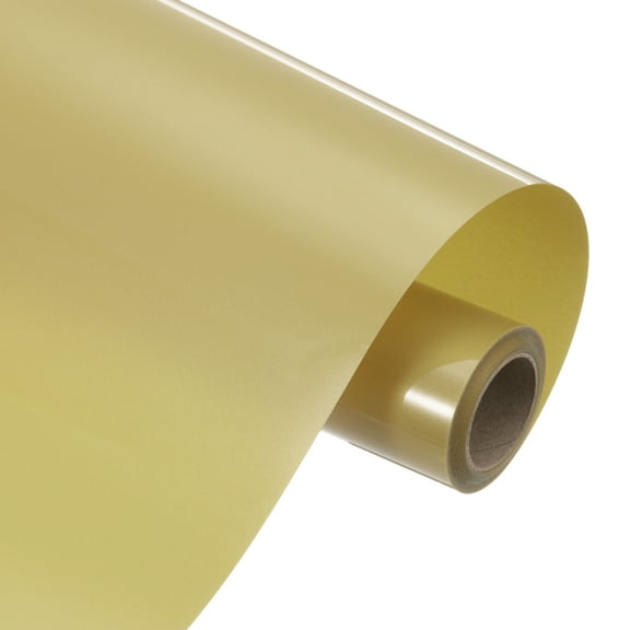 Uxcell Heat Transfer Vinyl Roll, 12" x 4.9ft HTV Iron on Transfer Vinyl for T-Shirts Craft Cutter Cutting Machine, Easy to Cut and Weed (Earthy Gold)