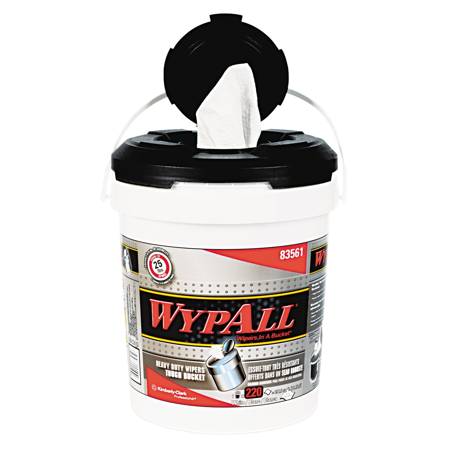 WypAll* X70 Wipers in a Bucket, 10 x 13, 220/Bucket