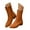 Brown, variant on Suede Ankle Boots for Women Low Stacked Heeled Booties Casual Dressy Zipper Mid Calf Fall Boots