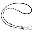 thumbnail image 6 of Black Crystal Women's Beaded Eyeglass Holder 28" on 19 Strand Wire, Around Neck to Hold Eyewear, Sunglasses, Chain, Cord, Leash, 6 of 8