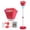 Red, variant on Street Lamp Design Bubble Machine with Sound and Light Fun Electric Handheld Bubble Wand, for Park Garden Beach Camping