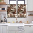 thumbnail image 2 of Country Patch Plaid Kitchen Curtains Window Panels, Brown Farmhouse Retro Bear Deer Cabin Insulated Window Treatment Curtain, Grommet Curtains for Bedroom/Living Room/Bathroom, 2 Piece 42"Wx45"L, 2 of 8