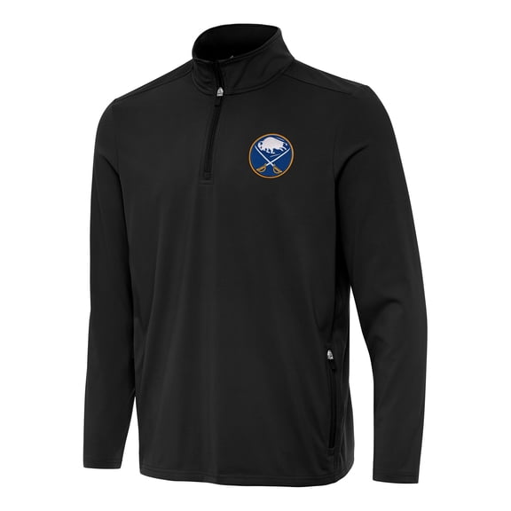 Men's Antigua  Black Buffalo Sabres Perilous Quarter-Zip Sweatshirt