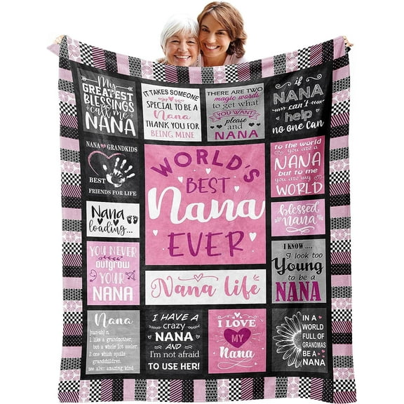 LHSHID Nana Gifts Blanket Mothers Day Blanket Gifts for Nana Nana Blanket Nana Birthday Gifts Birthday Gift for Nana Best Nana Ever Gifts Nana Gifts from Grandkids Grandma Gifts 50x60in