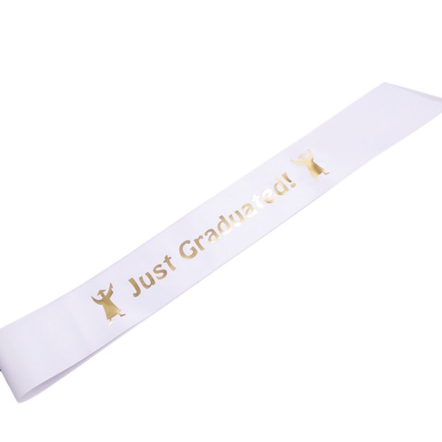 LCXmlly Graduated Satin Graduation Shoulder Strap Waterproof Lightfast Nonfading Tearresistant Hot Stamping Ribbon