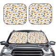 thumbnail image 2 of Honeii Dog Faces Print Foldable Car Sun Shade for Windshield, 2-Piece UV Protection Shade, Protects Car Interior, Ideal for Cars, Trucks, SUVs-Medium, 2 of 6