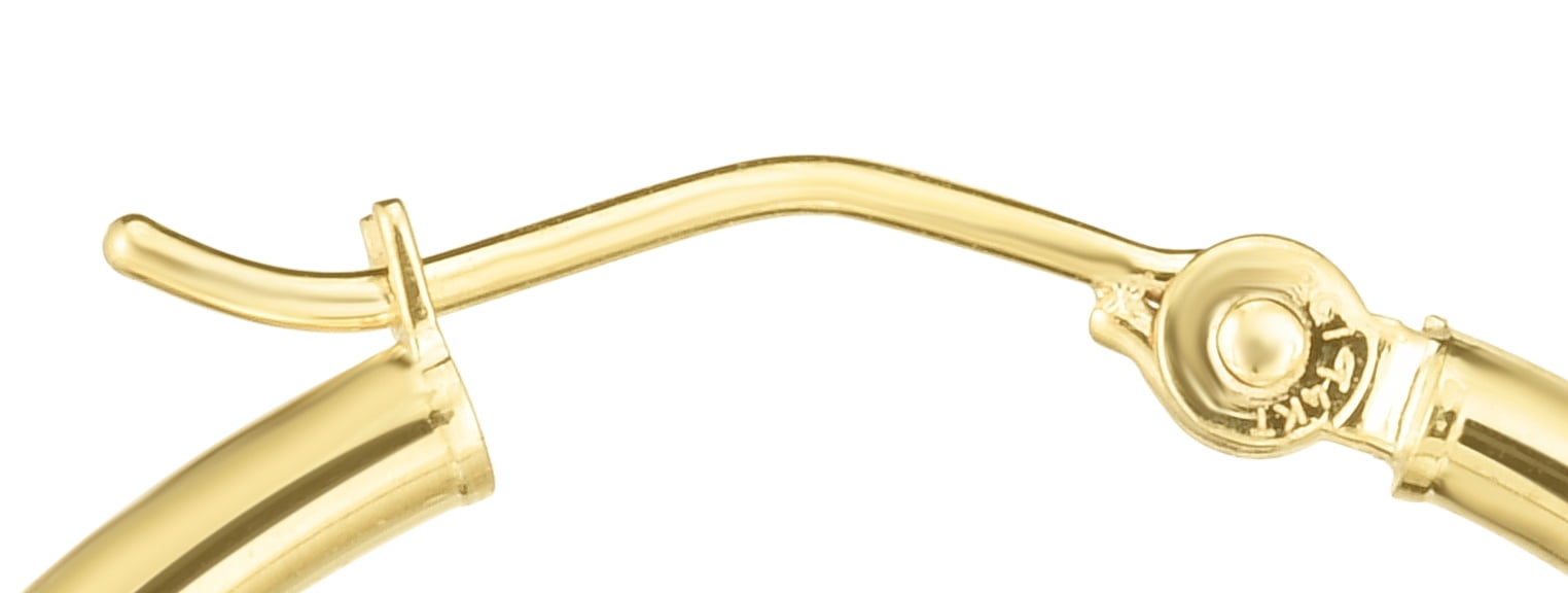 Brilliance 14KT Yellow Gold 30mm Hoop Earrings for Adults