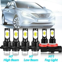 For Hyundai Sonata 2011-2014 6X LED Headlight Hi/Lo Bulbs   Fog Lamp Combo Kit