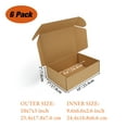 thumbnail image 3 of 6 Packs 10x7x3 Shipping Boxes,Cardboard Boxes for Small Business, Packing and Mailing,Brown, 3 of 7