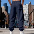 thumbnail image 4 of Men’s Athletic Cargo Sweatpants with Drawstring Waist Large Side Pockets Jogger Fit Striped Leg Casual Sportswear Pants, 4 of 4
