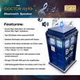 thumbnail image 2 of FAMETEK Doctor Who Bad Wolf Tardis Altavoz Bluetooth inalámbrico reproduce música, se ilumina, efectos de sonido precisos | Regalos para hombres o mujeres - Los mejores regalos de cumpleaños coleccion, 2 of 5