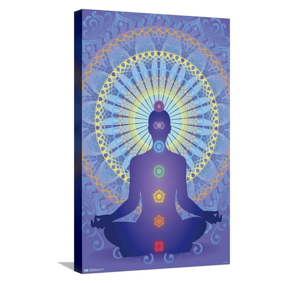 Spiritual - Chakras Canvas Wall Poster, 14.725" x 22.375"