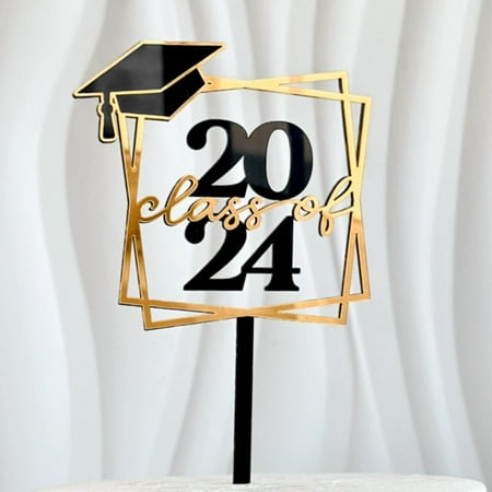 Hot Sale!Veeogra Cake Decorations Graduation Party Decorations 2024 Graduation Season Acrylic Cake Card Happy Graduation Cake Decoration Party Supplies Party Favors Class Of 2025