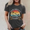 thumbnail image 2 of Trendfront Womens Letter Graphic T Shirts Crewneck Casual Short Sleeve Loose Fit Tops Trendy Fashion Tee Pullover Beach Vacation Clothes, 2 of 5
