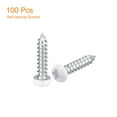 thumbnail image 3 of Tornillos blancos ST3x16mm, tornillos autorroscantes, paquete de 100, tornillos de cabeza plana Phillips para trabajar la madera, 3 of 5