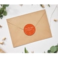 thumbnail image 2 of Darling Souvenir Round 45 Pcs Dandelion Wishes Save The Date Stickers Personalized Bride Groom Names And Date Envelope Seals - Orange, 2 of 4