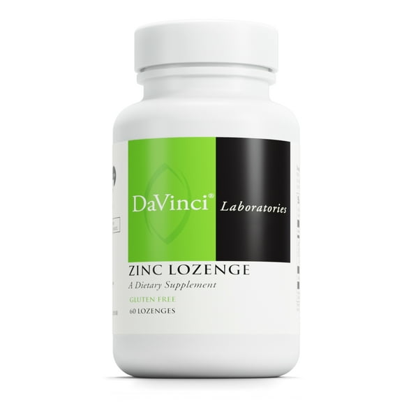DaVinci Labs Zinc Lozenge - Support Throat Tissues* - Lemon Flavor - 60 Lozenges