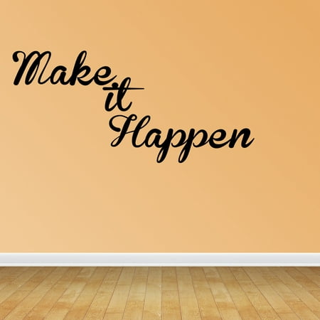 Wall Decal Quote Make It Happen Inspirational Saying Motivational Gym