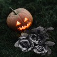 thumbnail image 4 of 12Pcs Artificial Roses Artificial Flowers Halloween Sticky Silver Powder Decoration Artificial Artificial Roses, 4 of 13