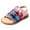 Purple Rainbow, variant on Girls Summer Sandals Flat Open-Toe Lightweight Sandals for Toddler Little Kids Size 7-13