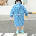thumbnail image 5 of Kids Waterproof Raincoat Toddler Kids Boys Girls Cartoon Design Rainwear Children Raincoat with Hooded Jacket Coat Hoodies Breathable Kids Rain Jackets,Sky Blue,S, 5 of 9