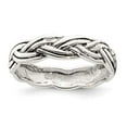 thumbnail image 3 of Sterling Silver Antiqued Celtic Band Ring Size 7, 3 of 5