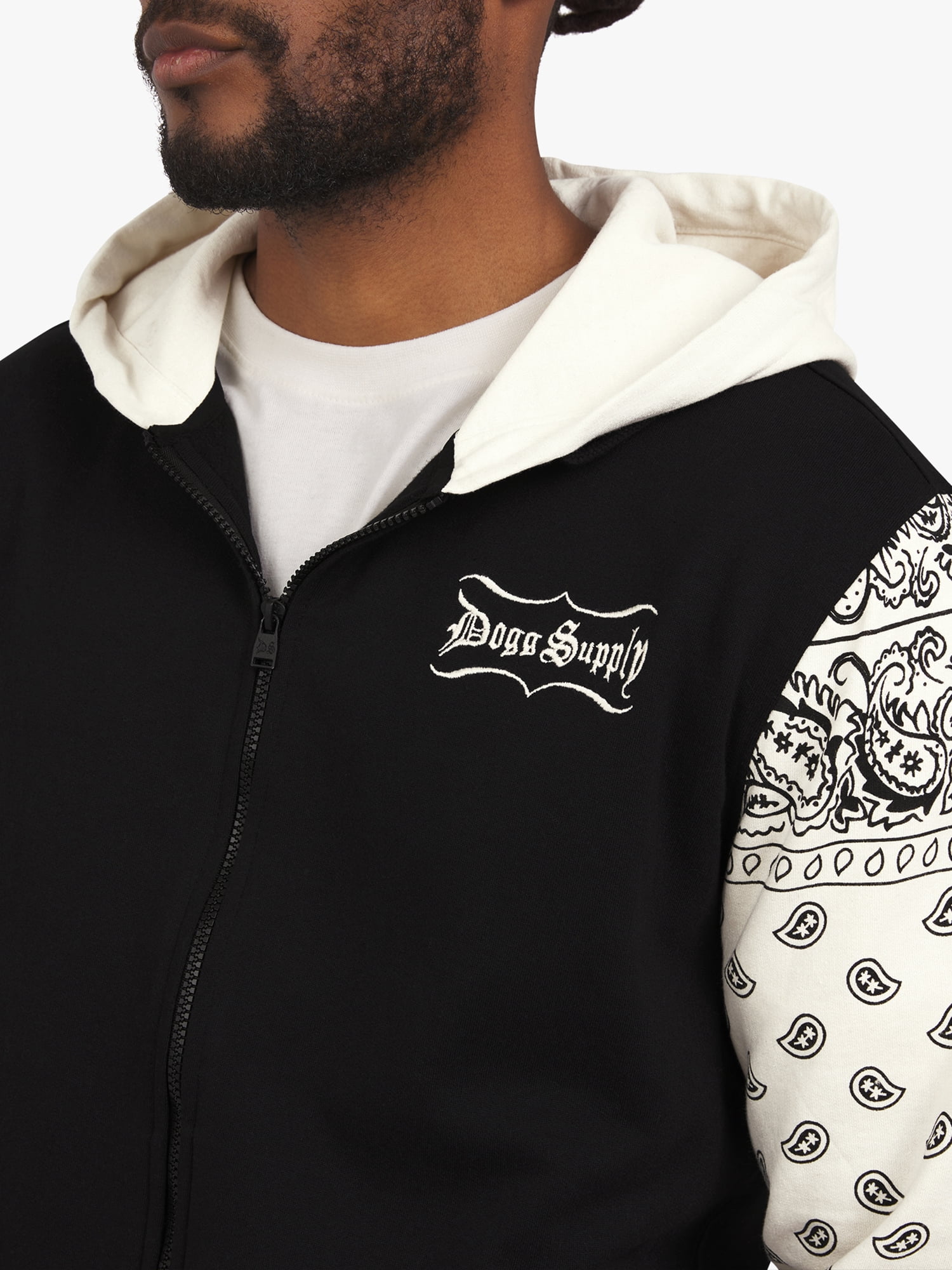 Dogg Supply by Snoop Dogg All Gender Varsity Print Full Zip Hoodie Sweatshirt, Men's Sizes XS-5XL