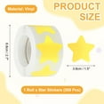 thumbnail image 2 of Etiquetas de Estrella Uxcell Rollo Autoadhesivas Etiquetas de Recompensa para Suministros de Maestros de Aula y Manualidades DIY Amarillo 1.5", 2 of 6