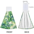 thumbnail image 4 of SKYSONIC 2 PCS Hanging Hand Towels Exotic Palm Leaves Hand Dry Towels for Kitchen & Bathroom,Hanging Towel Set with Hanging Loop, 12"x17", 4 of 6