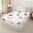 thumbnail image 2 of Homewish Dog Zipper Queen Comforter Set with Fitted Sheet and 2 Pillowcases,Luck Good Sweet Day My Cute Puppies Print Zipper Bedding Set,White,Light Gray Reversible,4pcs, 2 of 8